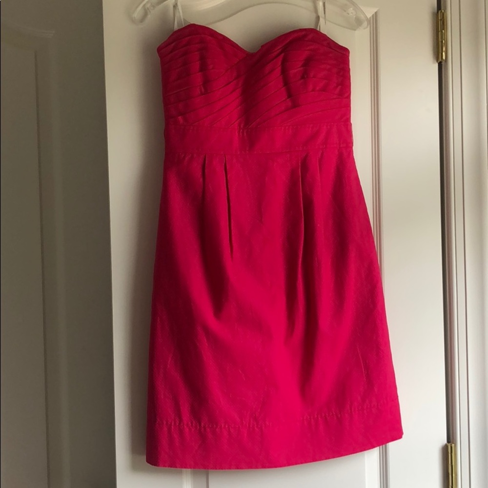 Pink Phoebe Couture cotton strapless dress